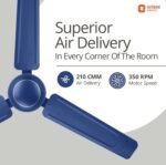 Orient 2Year warranty Silent Operation 1200mm 48"Ceiling Fan (MATT BLUE) - Image 4