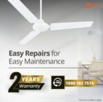 Orient 2Year warranty Silent Operation 1200mm 48"Ceiling Fan (WHITE) - Image 2