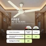 RR 2Year warranty High Speed Silent Operation 1200mm 48"Ceiling Fan (IVORY) - Image 2