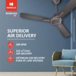 Havells 1200MM Ceiling Fan | Premium Matt Finish, Decorative Fan, Elegant Looks, High Air Delivery, Energy Saving, 100% Pure Copper Motor| 2 Year Warranty|(COPPER) - Image 2