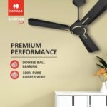 Havells 1200MM Ceiling Fan | Premium Matt Finish, Decorative Fan, Elegant Looks, High Air Delivery, Energy Saving, 100% Pure Copper Motor| 2 Year Warranty|(MIDNIGHT) - Image 4