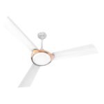 Polycab Superb Neo Star Rated, 1200mm Ceiling Fan For Home | High Speed & Air Delivery | Saves Up To 33% Electricity, 100% Copper, Rust-Proof Blades, 52 Watt | 2-yr Warranty【White Bronze Gold】