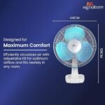 RR Signature Centaur 400 MM Table Fan For Home & Office|90 Degree Silent Oscillation | High Air Delivery | 3 Speed Setting | 2 Year Warranty 【White-Blue】 - Image 6