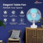 RR Signature Centaur 400 MM Table Fan For Home & Office|90 Degree Silent Oscillation | High Air Delivery | 3 Speed Setting | 2 Year Warranty 【White-Blue】 - Image 3