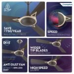 Crompton Premion Avancer Prime Antidust 1200 mm Ceiling Fan for Home | Star Rated Energy Efficicent Fans | 2 Years Warranty (Baker's Brown) - Image 2